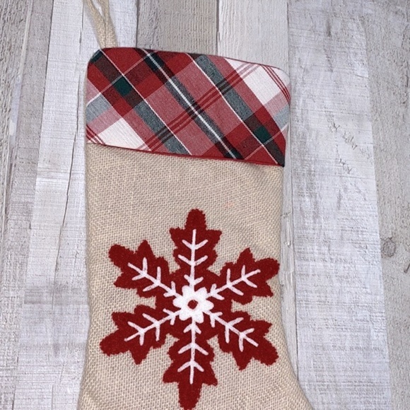 Christmas burlap stocking - Picture 2 of 5
